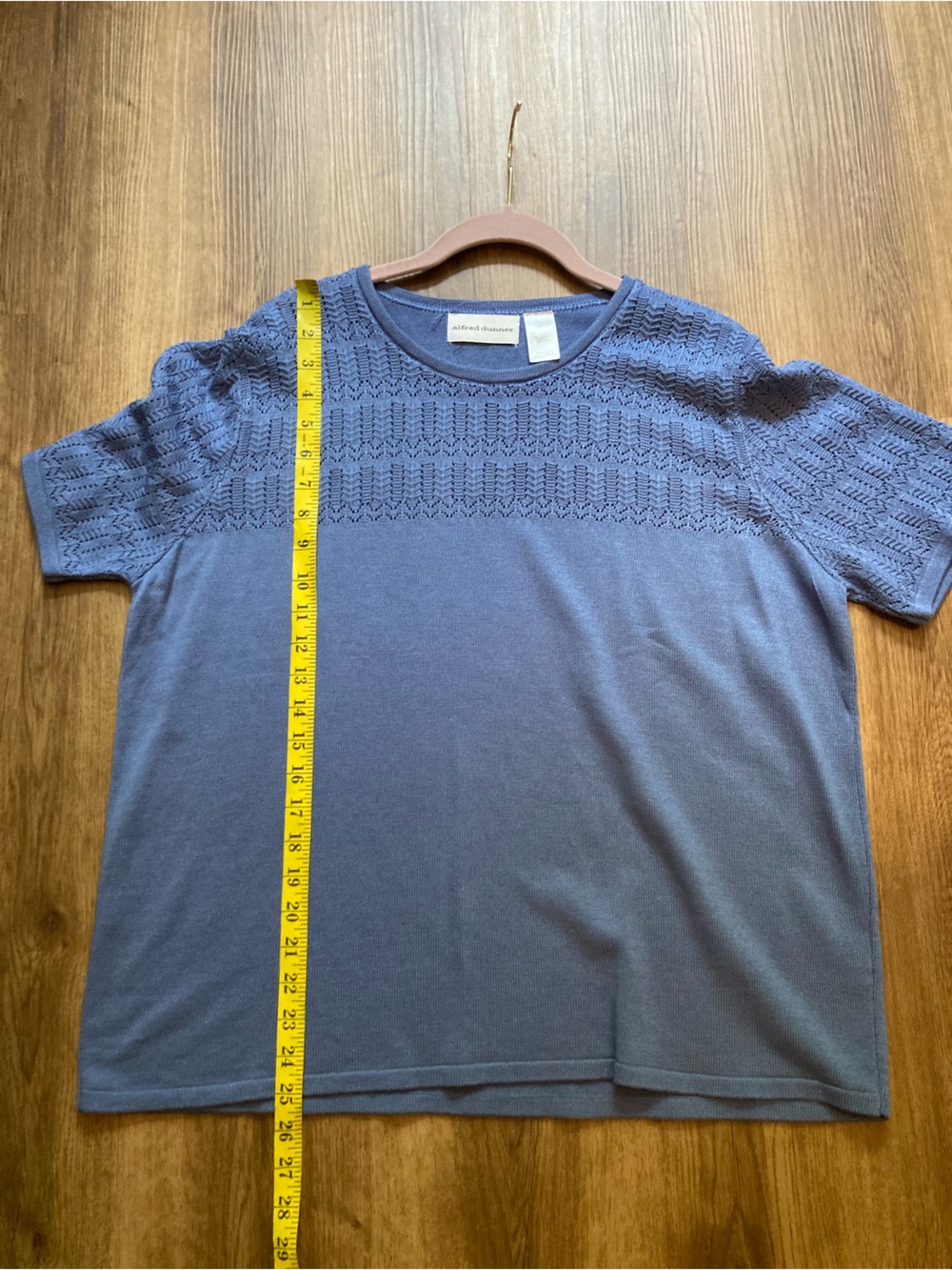 Alfred Dunner Steel Blue SS Top XL - Picture 4 of 6